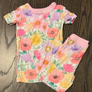 Little Sleepies Pink Multi Floral Short-Sleeve Pajama Set